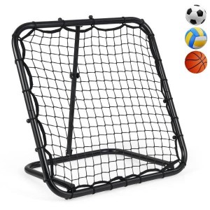 Sulankstomi futbolo kamuolio atšokimo vartai su 4 reguliuojamais kampais